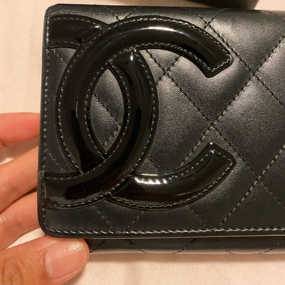 ❤️ Authentic Chanel Cambon Flap Long Wallet in Matte Black Quilted Calfskin - Picture 4 of 15